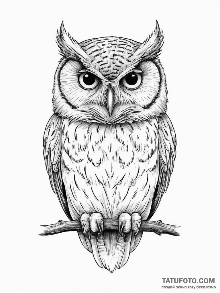 Tattoo sketch owl tattoo, tattoo line art, bl... - эскиз тату (№1756578610_0, 30.08.2025 18:30) — Tatufoto.com