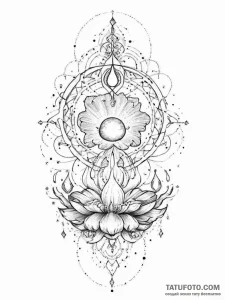 Tattoo sketch cosmic fount - эскиз тату (№1756580593_0, 30.08.2025 19:03) — Tatufoto.com