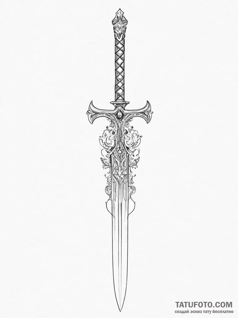Tattoo sketch sword - эскиз тату (№1756581190_0, 30.08.2025 19:13) — Tatufoto.com