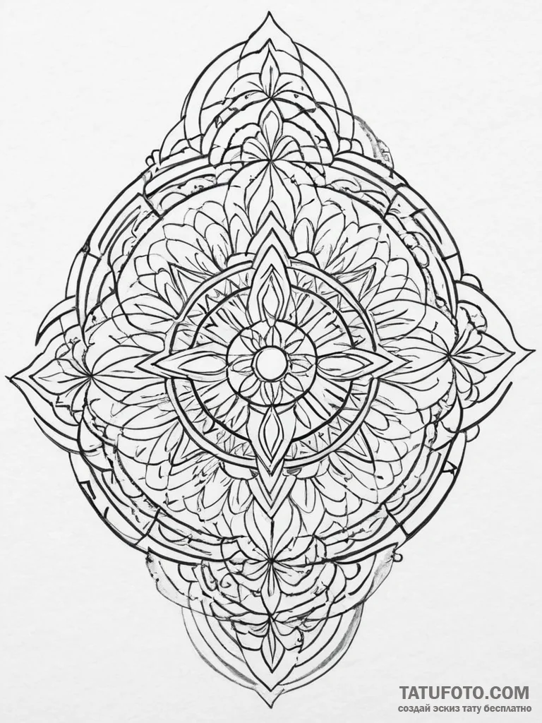 Tattoo sketch blessed representation, concept... - эскиз тату (№1756582384_0, 30.08.2025 19:33) — Tatufoto.com