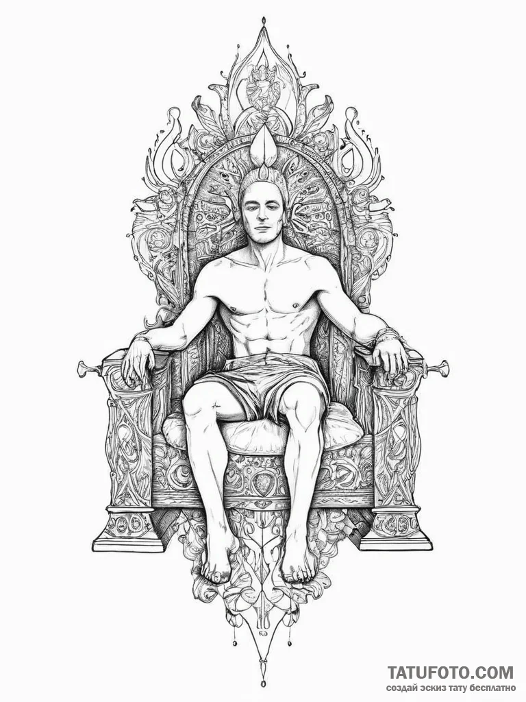Tattoo sketch throne, artistic tattoo sketch,... - эскиз тату (№1756582582_0, 30.08.2025 19:36) — Tatufoto.com