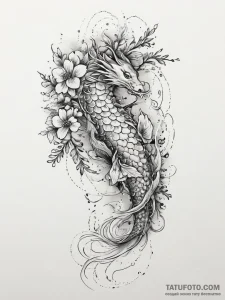 Tattoo sketch wisteria flower, ink illustrati... - эскиз тату (№1756582976_0, 30.08.2025 19:42) — Tatufoto.com