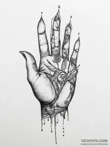 Tattoo sketch hands with a bird, artistic tat... - эскиз тату (№1756585379_0, 30.08.2025 20:22) — Tatufoto.com