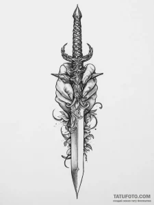 Tattoo sketch hands with a dagger, tattoo lin... - эскиз тату (№1756586771_0, 30.08.2025 20:46) — Tatufoto.com
