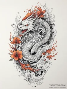 Tattoo sketch fiery mountain, artistic tattoo... - эскиз тату (№1756588574_0, 30.08.2025 21:16) — Tatufoto.com