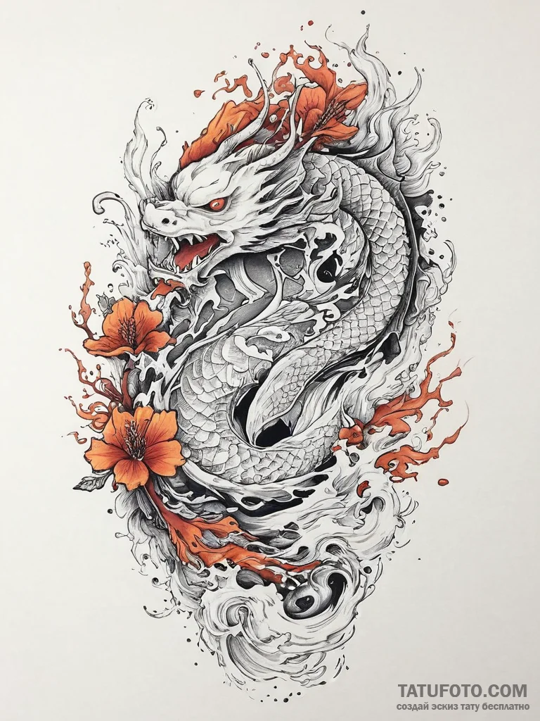 Tattoo sketch fiery mountain, artistic tattoo... - эскиз тату (№1756588574_0, 30.08.2025 21:16) — Tatufoto.com