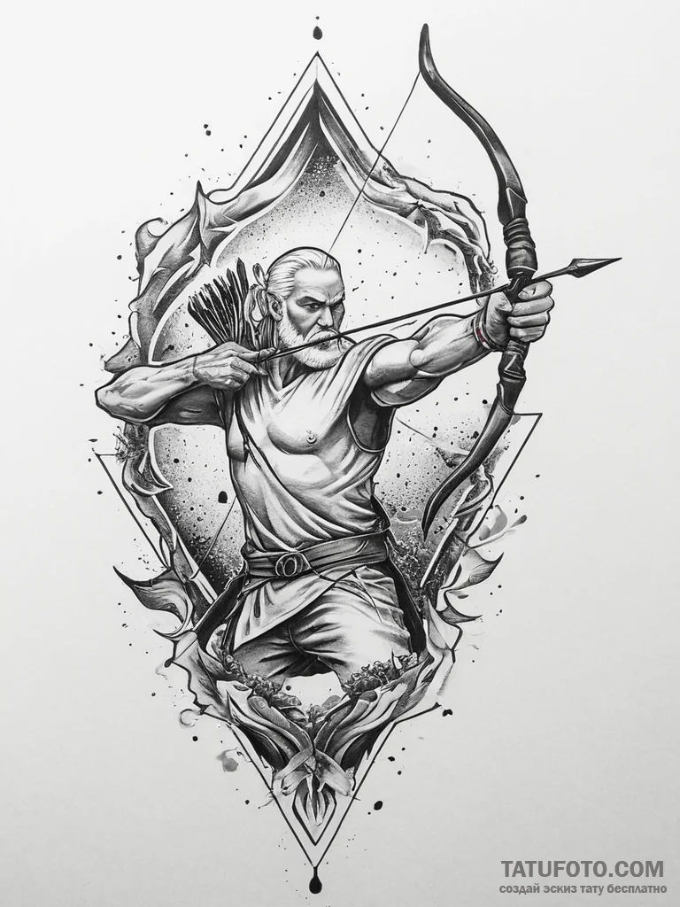 Tattoo sketch alyosha popovich, the epic hero... - эскиз тату (№1756589966_0, 30.08.2025 21:39) — Tatufoto.com