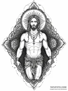 Tattoo sketch holy scene, artistic tattoo ske... - эскиз тату (№1756591579_0, 30.08.2025 22:06) — Tatufoto.com