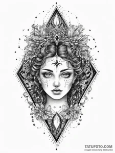 Tattoo sketch holy self, tattoo sketch design... - эскиз тату (№1756596215_0, 30.08.2025 23:23) — Tatufoto.com