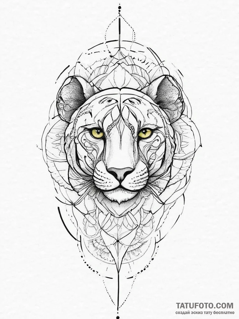 Tattoo sketch yellow, ink illustration for ta... - эскиз тату (№1756596619_0, 30.08.2025 23:30) — Tatufoto.com