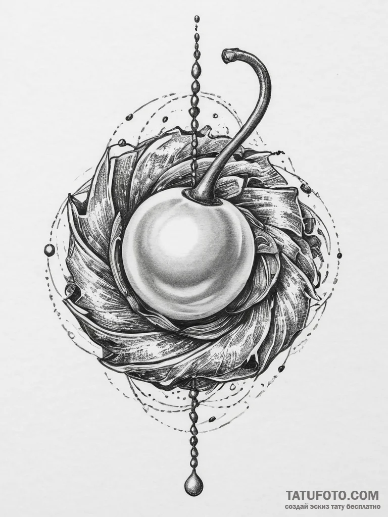 Tattoo sketch pearl, concept art for tattoo,... - эскиз тату (№1756597022_0, 30.08.2025 23:37) — Tatufoto.com