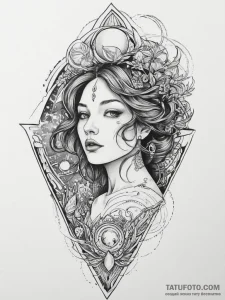 Tattoo sketch cosmic dimension, tattoo line a... - эскиз тату (№1756599081_0, 31.08.2025 00:11) — Tatufoto.com
