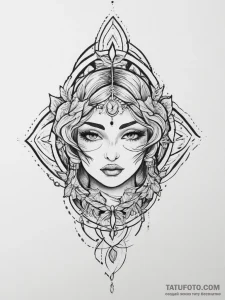 Tattoo sketch blessed being, tattoo drawing o... - эскиз тату (№1756600289_0, 31.08.2025 00:31) — Tatufoto.com