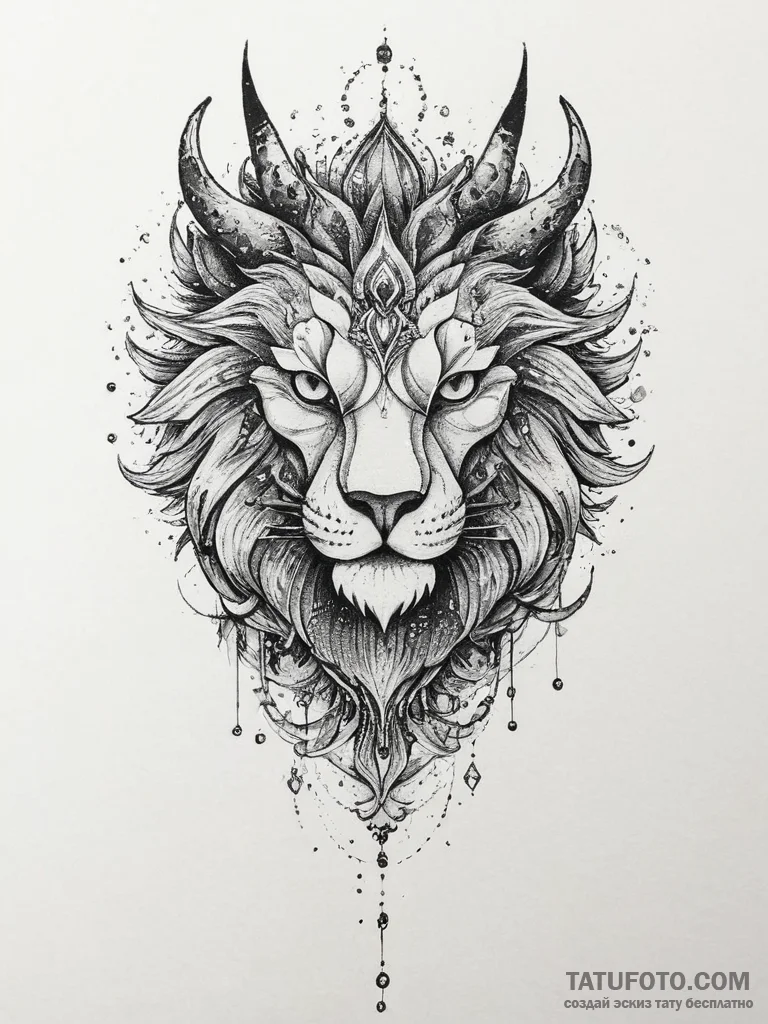 Tattoo sketch mythical beast tattoo, ink illu... - эскиз тату (№1756600883_0, 31.08.2025 00:41) — Tatufoto.com