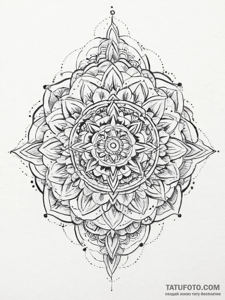 Tattoo sketch blessed portrayal, ink illustra... - эскиз тату (№1756601492_0, 31.08.2025 00:51) — Tatufoto.com