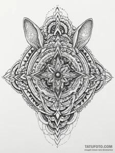 Tattoo sketch rabbit, concept art for tattoo,... - эскиз тату (№1756601896_0, 31.08.2025 00:58) — Tatufoto.com