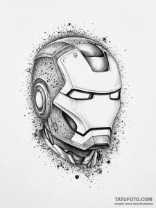 Tattoo sketch iron man helmet, artistic tatto... - эскиз тату (№1756604318_0, 31.08.2025 01:38) — Tatufoto.com