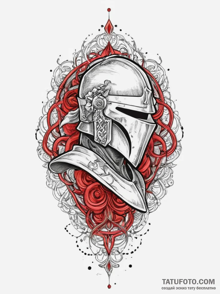 Tattoo sketch knight tattoo, ink illustration... - эскиз тату (№1756605337_0, 31.08.2025 01:55) — Tatufoto.com