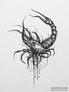 Tattoo sketch shrimp, concept art for tattoo,... - эскиз тату (№1756606743_0, 31.08.2025 02:19) — Tatufoto.com