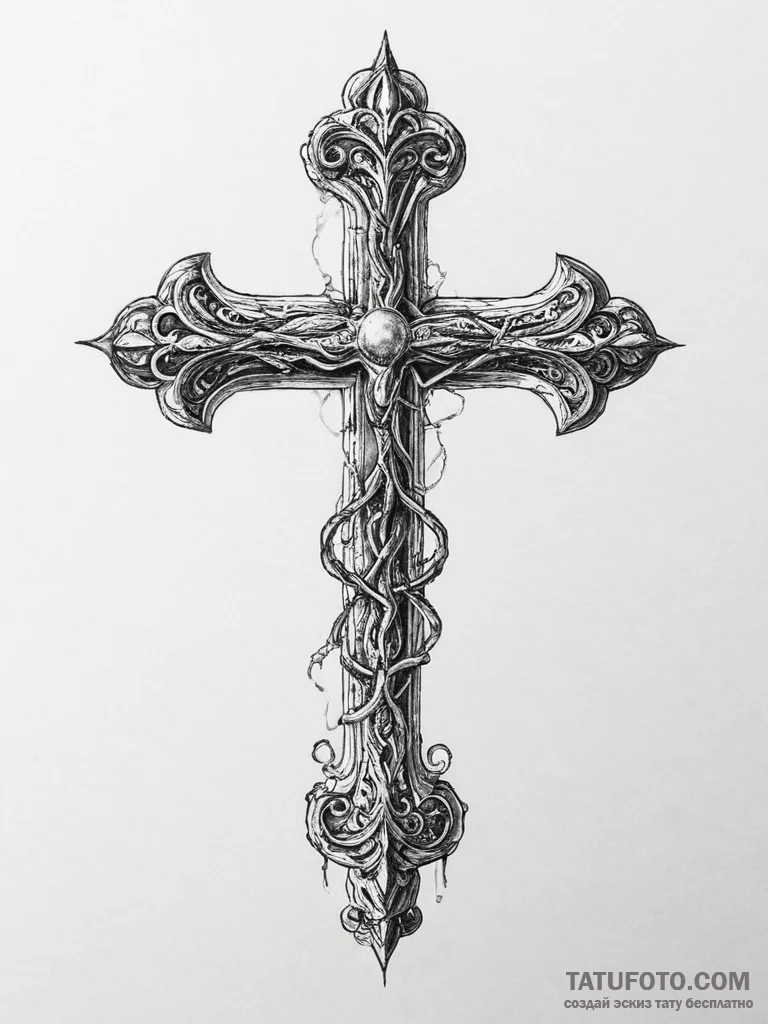 Tattoo sketch sorcerer's staff, artistic tatt... - эскиз тату (№1756608568_0, 31.08.2025 02:49) — Tatufoto.com