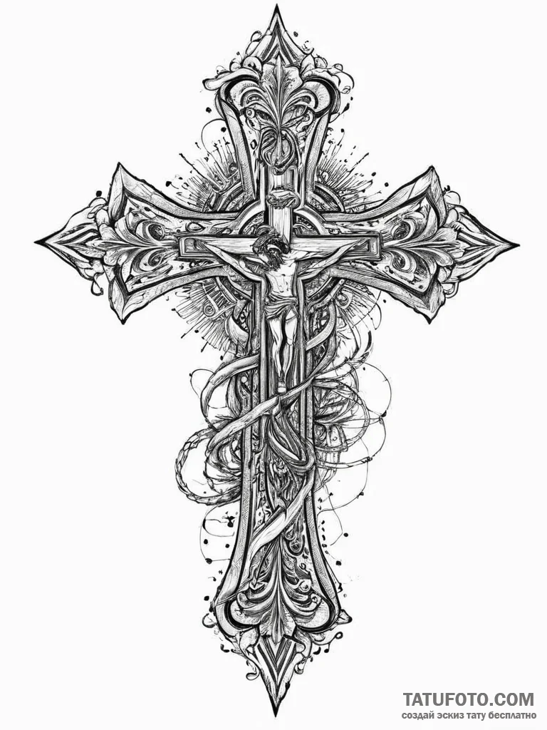 Tattoo sketch blessed self, artistic tattoo s... - эскиз тату (№1756608780_0, 31.08.2025 02:53) — Tatufoto.com