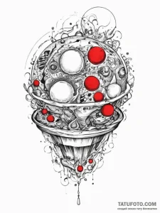 Tattoo sketch universe in a bubble, tattoo fl... - эскиз тату (№1756609589_0, 31.08.2025 03:06) — Tatufoto.com