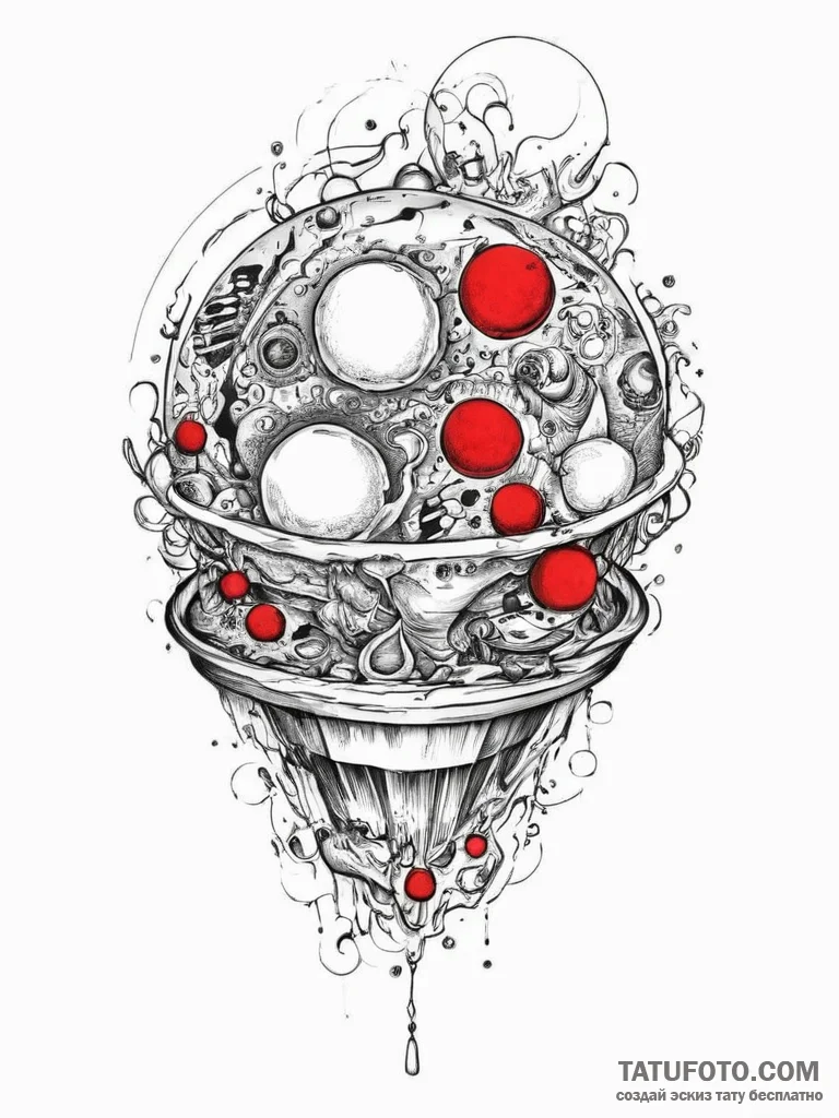 Tattoo sketch universe in a bubble, tattoo fl... - эскиз тату (№1756609589_0, 31.08.2025 03:06) — Tatufoto.com
