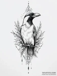 Tattoo sketch rook - эскиз тату (№1756609792_0, 31.08.2025 03:09) — Tatufoto.com