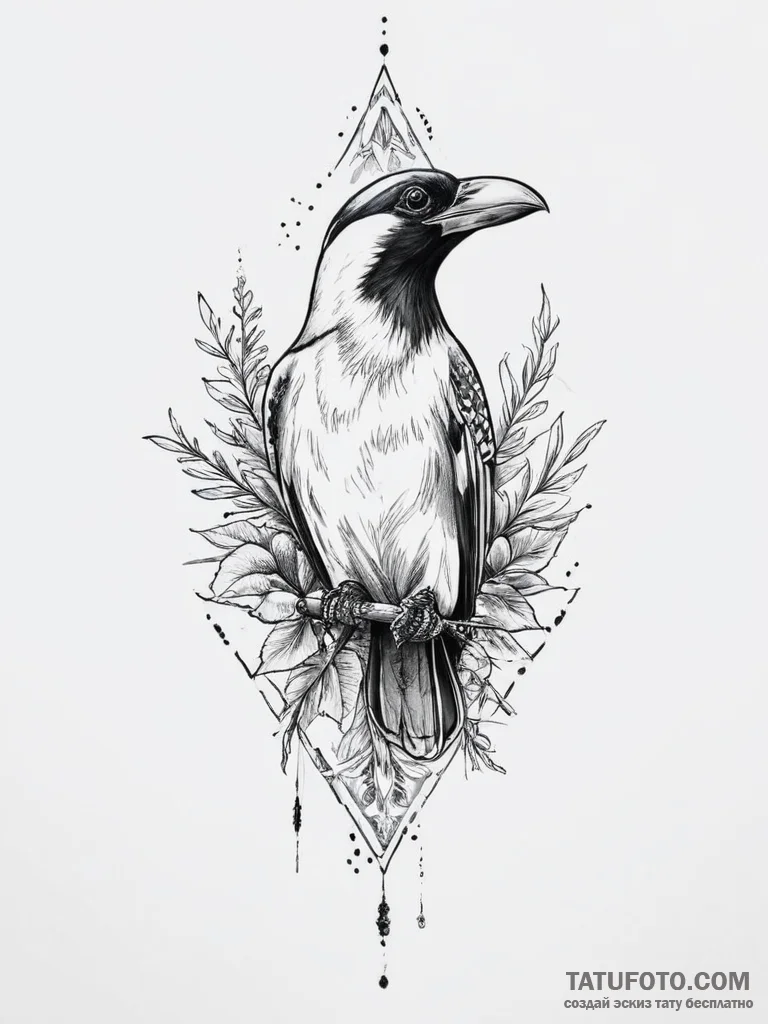 Tattoo sketch rook - эскиз тату (№1756609792_0, 31.08.2025 03:09) — Tatufoto.com