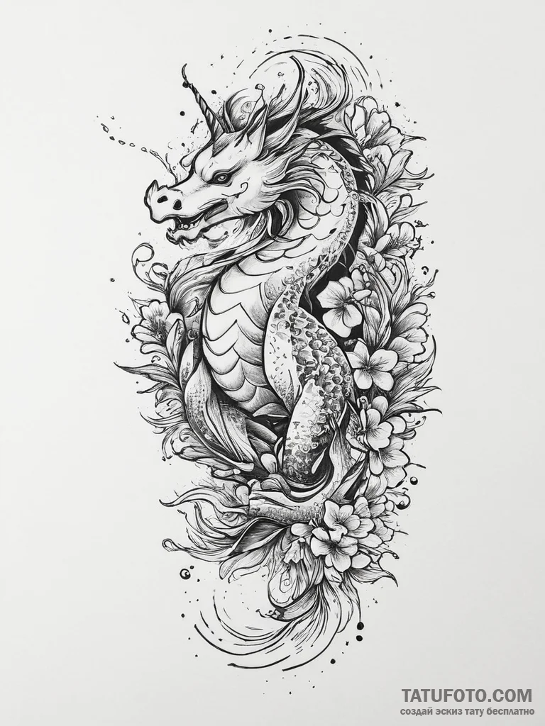 Tattoo sketch unicorn, tattoo flash sheet des... - эскиз тату (№1756613172_0, 31.08.2025 04:06) — Tatufoto.com
