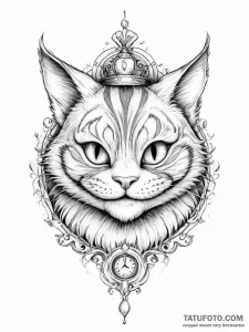 Tattoo sketch alice in wonderland cheshire ca... - эскиз тату (№1756613585_0, 31.08.2025 04:13) — Tatufoto.com