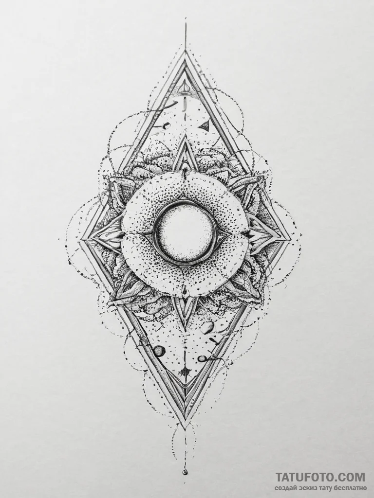 Tattoo sketch cosmic essence, tattoo sketch d... - эскиз тату (№1756613986_0, 31.08.2025 04:19) — Tatufoto.com