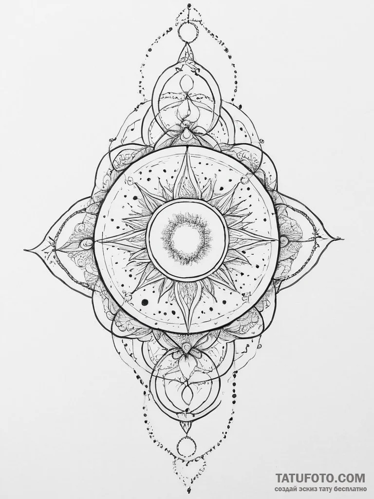 Tattoo sketch cosmic soul - эскиз тату (№1756616193_0, 31.08.2025 04:56) — Tatufoto.com