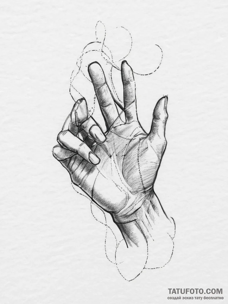 Tattoo sketch hands with a paper, tattoo draw... - эскиз тату (№1756617183_0, 31.08.2025 05:13) — Tatufoto.com