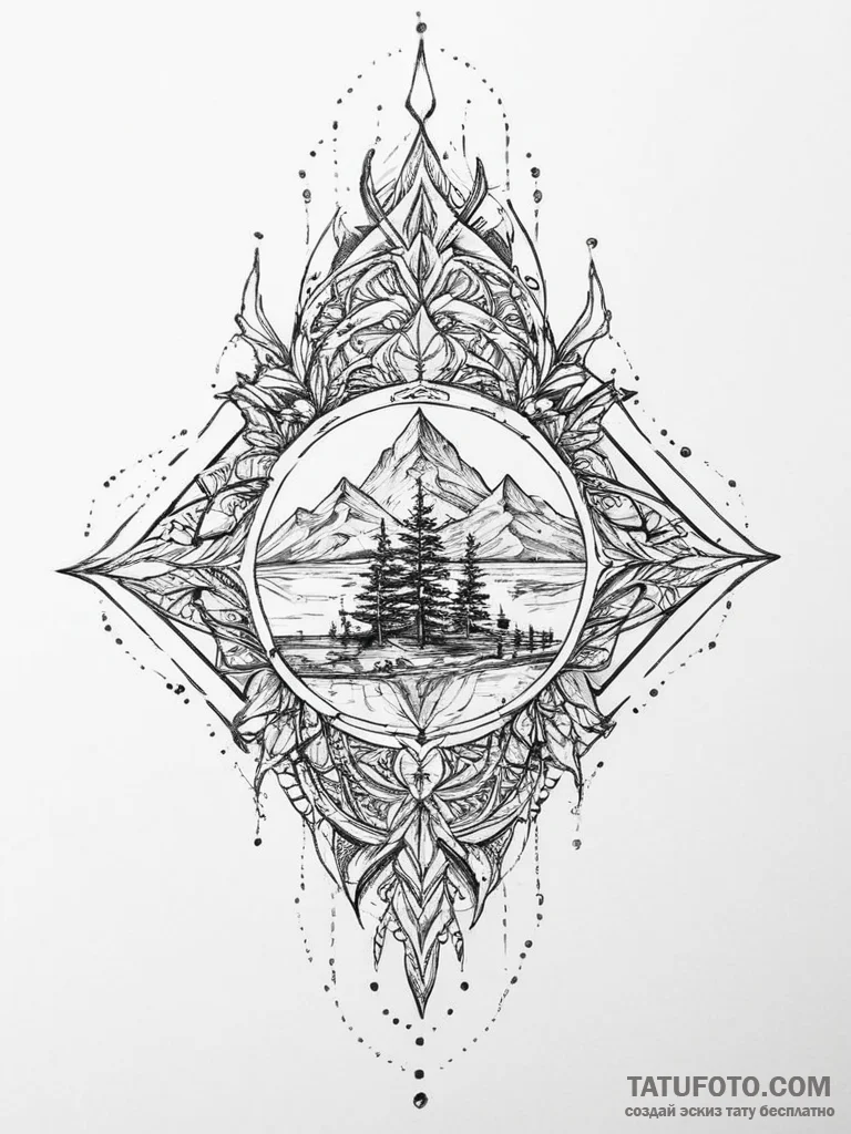Tattoo sketch wood - эскиз тату (№1756618181_0, 31.08.2025 05:29) — Tatufoto.com