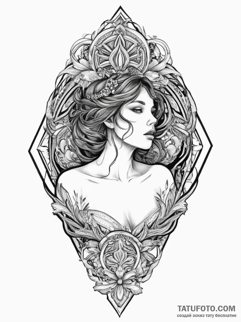 Tattoo sketch sacred story, tattoo sketch des... - эскиз тату (№1756619381_0, 31.08.2025 05:49) — Tatufoto.com