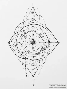 Tattoo sketch cosmic portrayal - эскиз тату (№1756622204_0, 31.08.2025 06:36) — Tatufoto.com