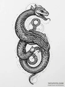 Tattoo sketch snake eating its tail, tattoo d... - эскиз тату (№1756624007_0, 31.08.2025 07:06) — Tatufoto.com