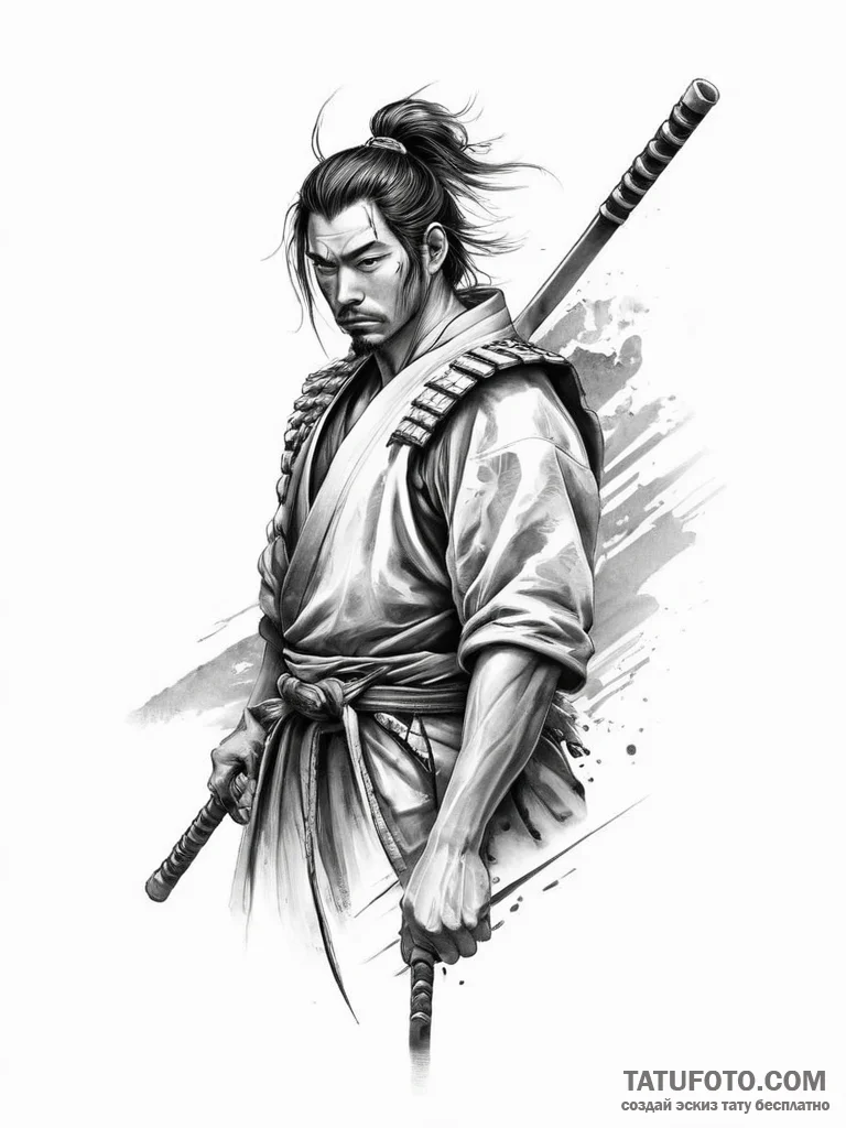 Tattoo sketch japanese samurai, tattoo sketch... - эскиз тату (№1756624204_0, 31.08.2025 07:10) — Tatufoto.com