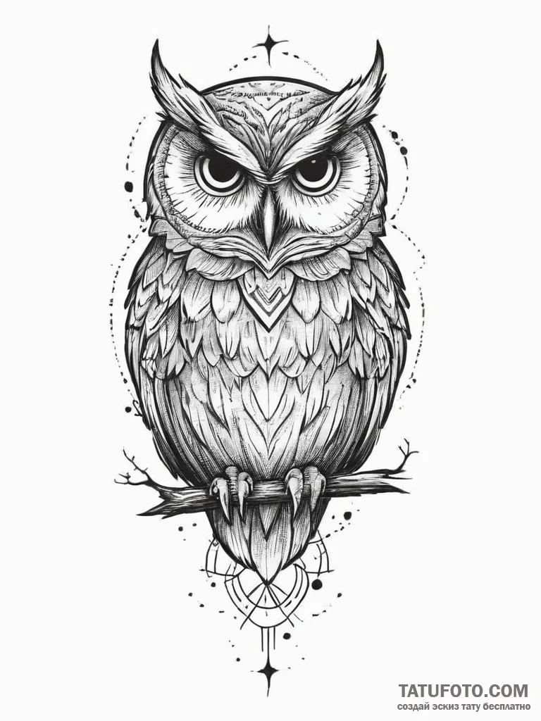 Tattoo sketch owl tattoo, tattoo flash sheet... - эскиз тату (№1756624611_0, 31.08.2025 07:16) — Tatufoto.com