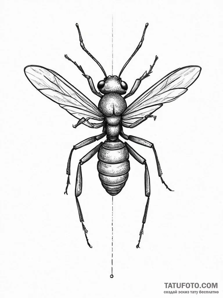 Tattoo sketch ant, concept art for tattoo, ro... - эскиз тату (№1756625008_0, 31.08.2025 07:23) — Tatufoto.com