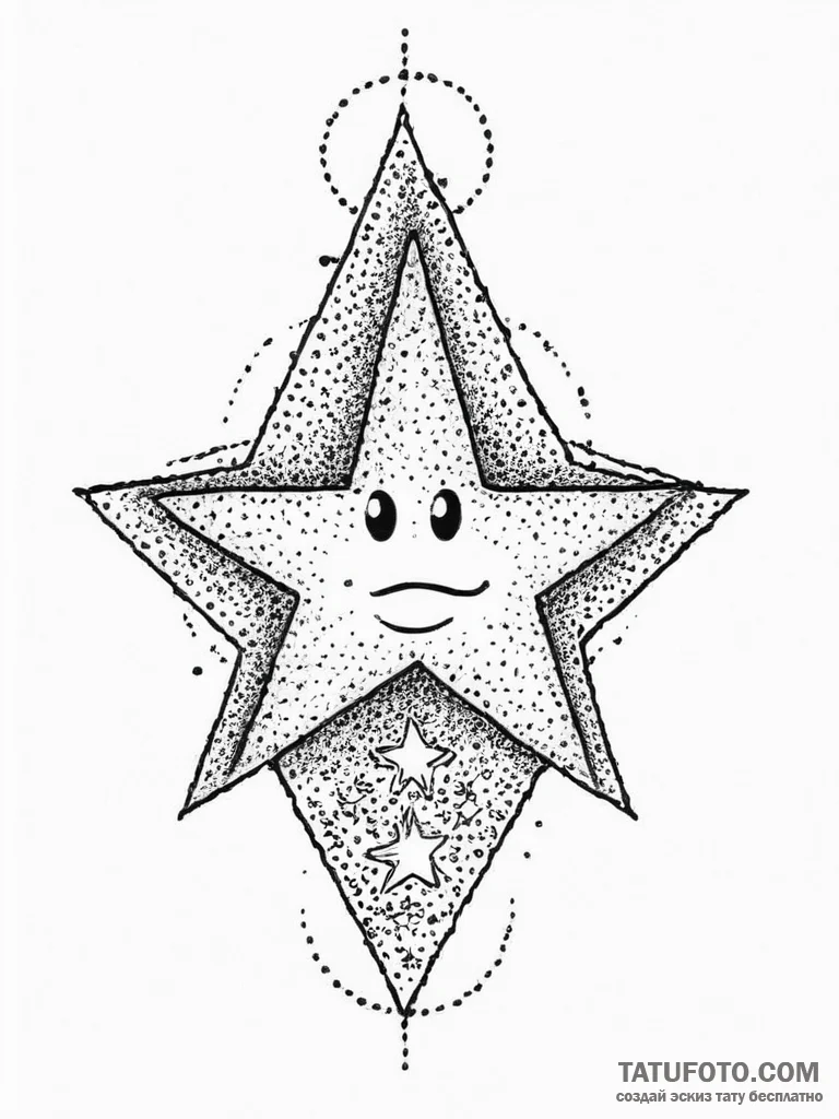 Tattoo sketch patrick star portrait, tattoo s... - эскиз тату (№1756625404_0, 31.08.2025 07:30) — Tatufoto.com
