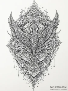Tattoo sketch mystical plane, tattoo sketch d... - эскиз тату (№1756626017_0, 31.08.2025 07:40) — Tatufoto.com