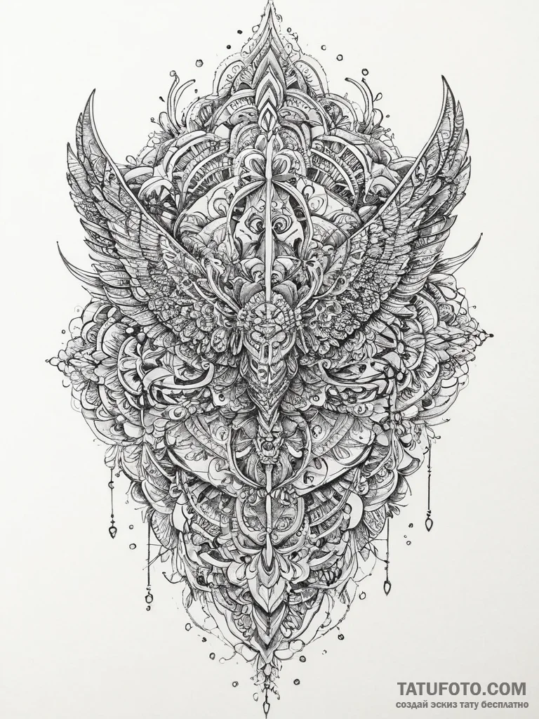 Tattoo sketch mystical plane, tattoo sketch d... - эскиз тату (№1756626017_0, 31.08.2025 07:40) — Tatufoto.com