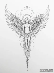 Tattoo sketch seraphim - эскиз тату (№1756627017_0, 31.08.2025 07:56) — Tatufoto.com