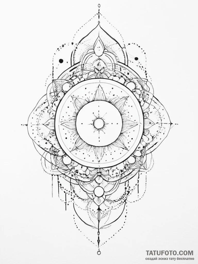 Tattoo sketch cosmic essence - эскиз тату (№1756627822_0, 31.08.2025 08:10) — Tatufoto.com