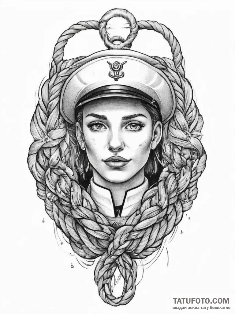 Tattoo sketch braid, tattoo line art, old sch... - эскиз тату (№1756628235_0, 31.08.2025 08:17) — Tatufoto.com