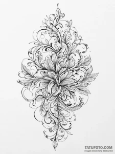 Tattoo sketch a symbolic plant, concept art f... - эскиз тату (№1756630639_0, 31.08.2025 08:57) — Tatufoto.com