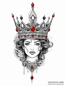 Tattoo sketch crown, artistic tattoo sketch,... - эскиз тату (№1756631641_0, 31.08.2025 09:14) — Tatufoto.com
