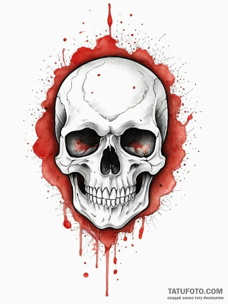 Tattoo sketch череп с воздухом, tattoo flash... - эскиз тату (№1756632654_0, 31.08.2025 09:30) — Tatufoto.com